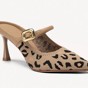 Elegant Tan Leopard Print Heels